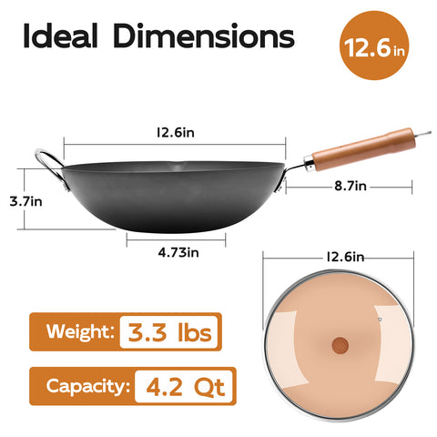 WANGYUANJI Carbon Steel Wok Pan WANGYUANJI Carbon Steel Wok Pan