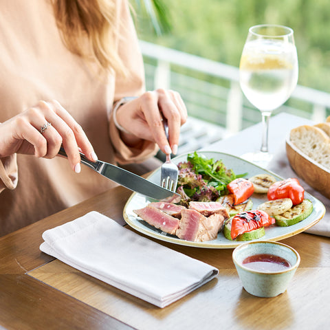 WANGYUANJI 5-Piece Heavy-Duty Stainless Steel Flatware Set with Knife, Fork & Spoon WANGYUANJI 5-Piece Heavy-Duty Stainless Steel Flatware Set with Knife, Fork & Spoon