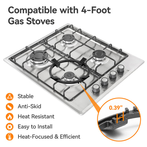 WANGYUANJI Cast Iron Wok Support Ring, 8.3" Round Stove Stand WANGYUANJI Cast Iron Wok Support Ring, 8.3" Round Stove Stand