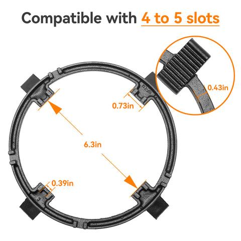 WANGYUANJI Cast Iron Wok Support Ring, 8.3" Round Stove Stand WANGYUANJI Cast Iron Wok Support Ring, 8.3" Round Stove Stand