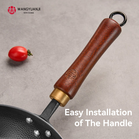 WANGYUANJI 10.2-Inch Hand-Hammered Wrought Iron Frying Pan, Traditional Chinese Skillet, Non-Coated Flat Pan for Gas & Induction Stove WANGYUANJI 10.2-Inch Hand-Hammered Wrought Iron Frying Pan, Traditional Chinese Skillet, Non-Coated Flat Pan for Gas & Induction Stove