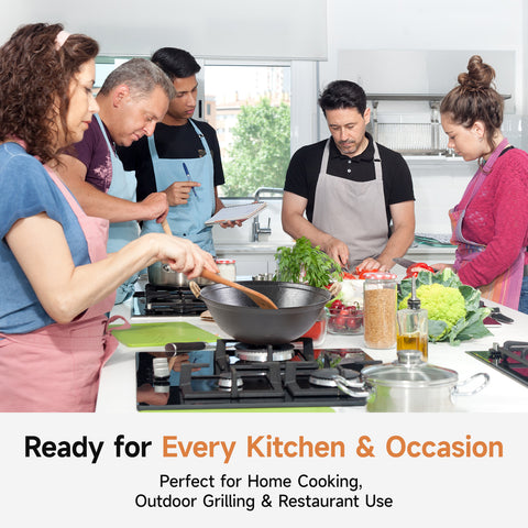 WANGYUANJI 11.8 Inch Handmade Cast Iron Wok with Dual Handles, Small Round-Bottom Chinese Wok for 1–2 Servings, Uncoated Stir Fry Pan for Gas Stoves & Open Flame Cooking WANGYUANJI 11.8 Inch Handmade Cast Iron Wok with Dual Handles, Small Round-Bottom Chinese Wok for 1–2 Servings, Uncoated Stir Fry Pan for Gas Stoves & Open Flame Cooking