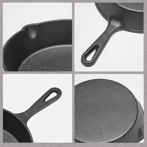 WANGYUANJI Heavy-Duty Cast Iron Skillet Set – Durable Frying Pans for Stove, Oven, Grill & Campfire, Easy to Use and Clean, Black WANGYUANJI Heavy-Duty Cast Iron Skillet Set – Durable Frying Pans for Stove, Oven, Grill & Campfire, Easy to Use and Clean, Black