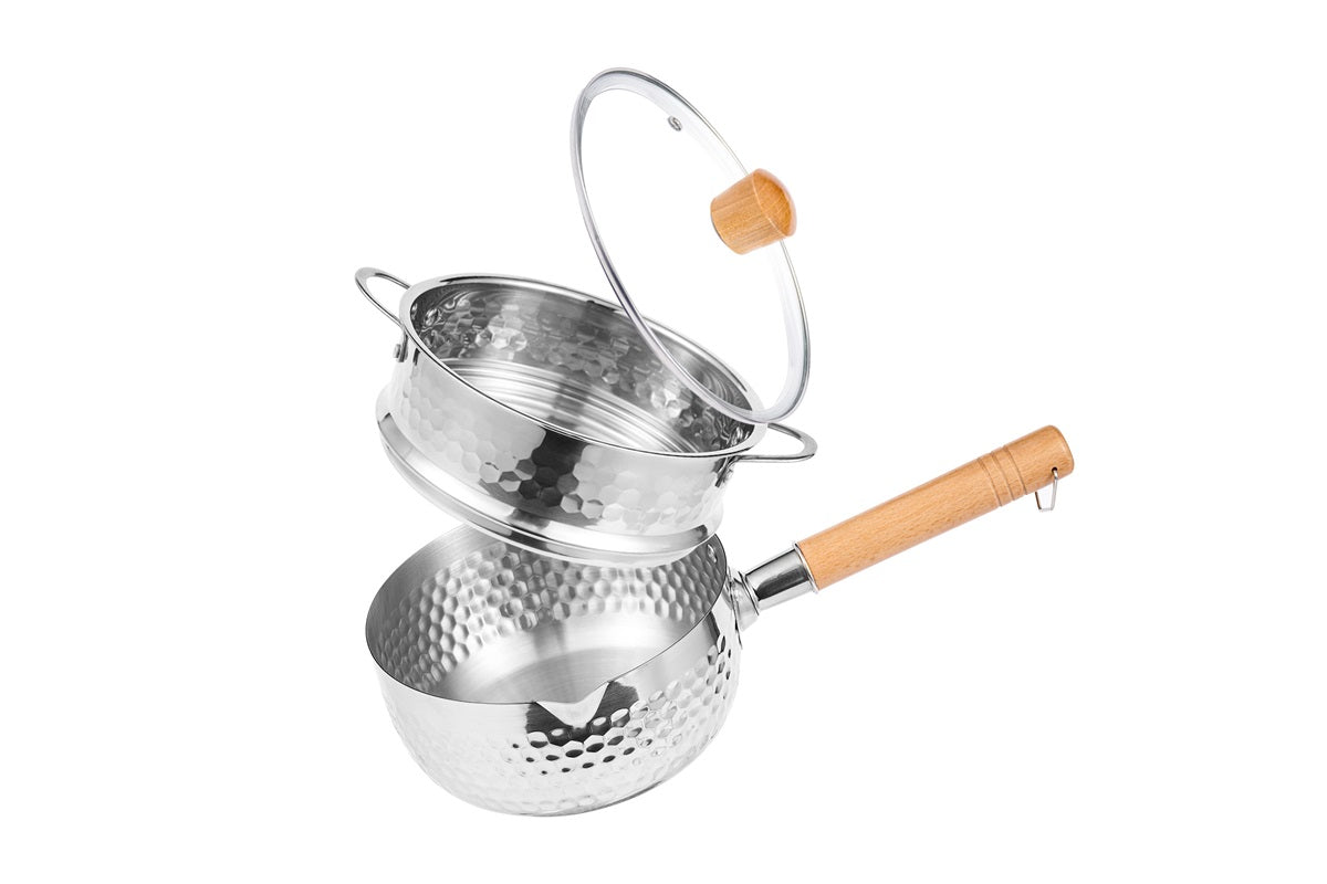 WANGYUANJI 7" Stainless Steel Saucepan with Steamer