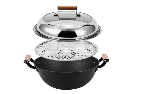 WANGYUANJI 13" Multi-Purpose Stew Pot For Steaming and Stewing