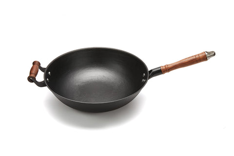 WANGYUANJI Cast Iron Wok Pan - WANGYUANJI