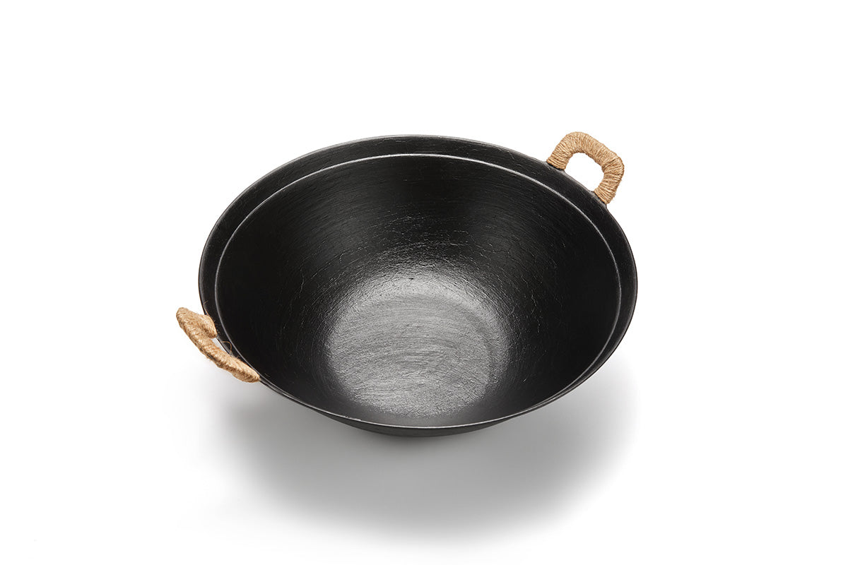 WANGYUANJI Handmade Cast Iron Wok with Dual Handle - WANGYUANJI