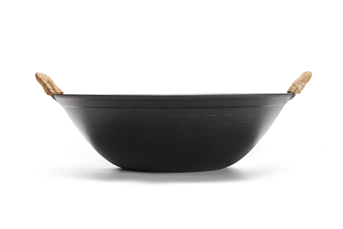 WANGYUANJI Handmade Cast Iron Wok with Dual Handle - WANGYUANJI